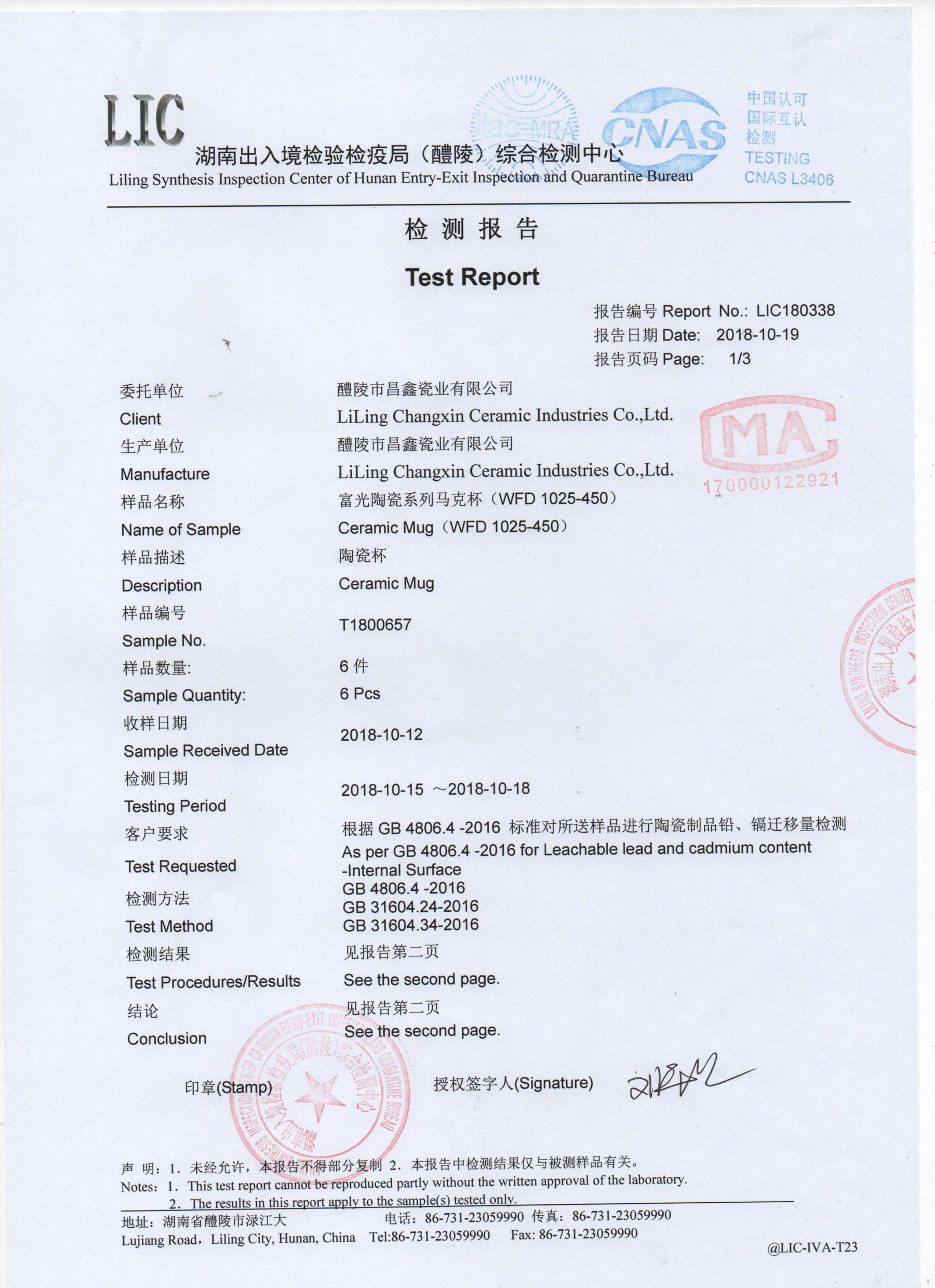 Test Report page1